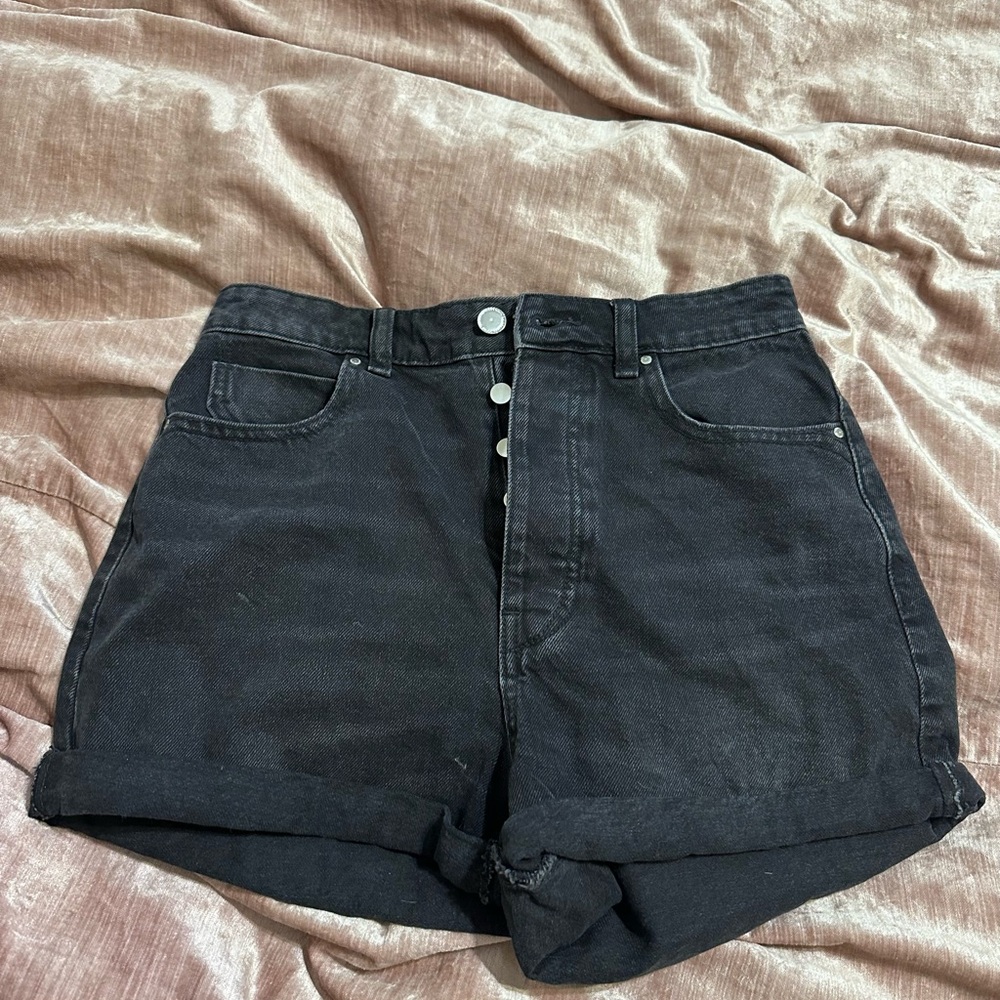 ZARA black denim shorts